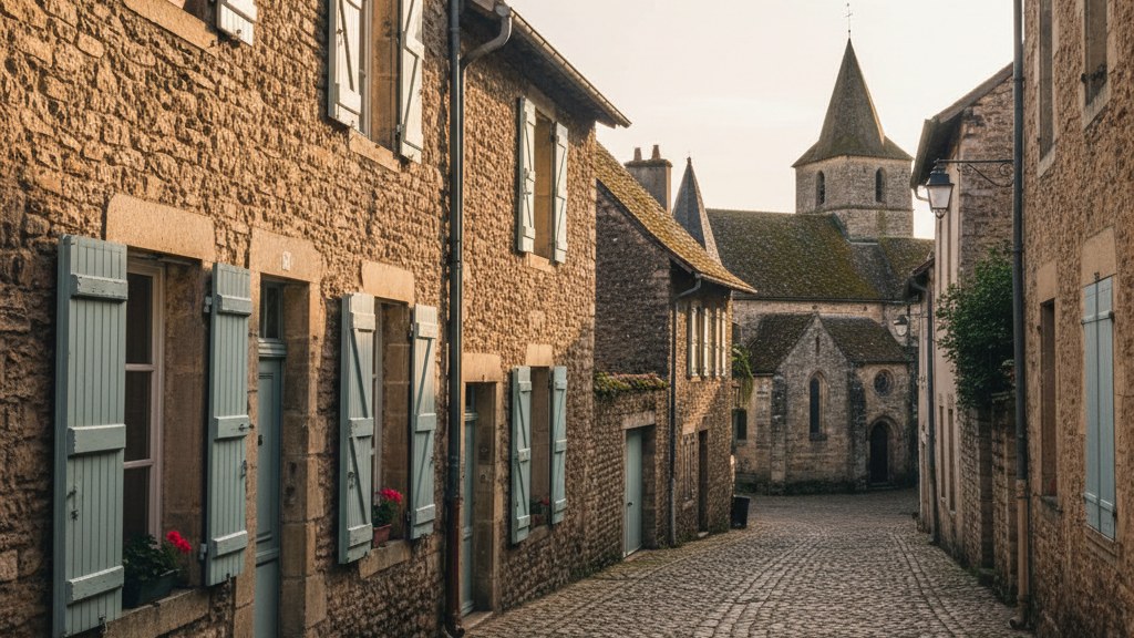Maisons en pierre du village de Chênôve