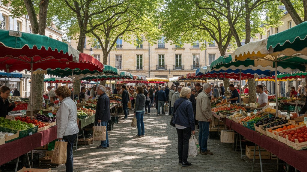 Le march de Montchapet est le rendez-vous hebdomadaire du quartier le plus bourgeois de Dijon.