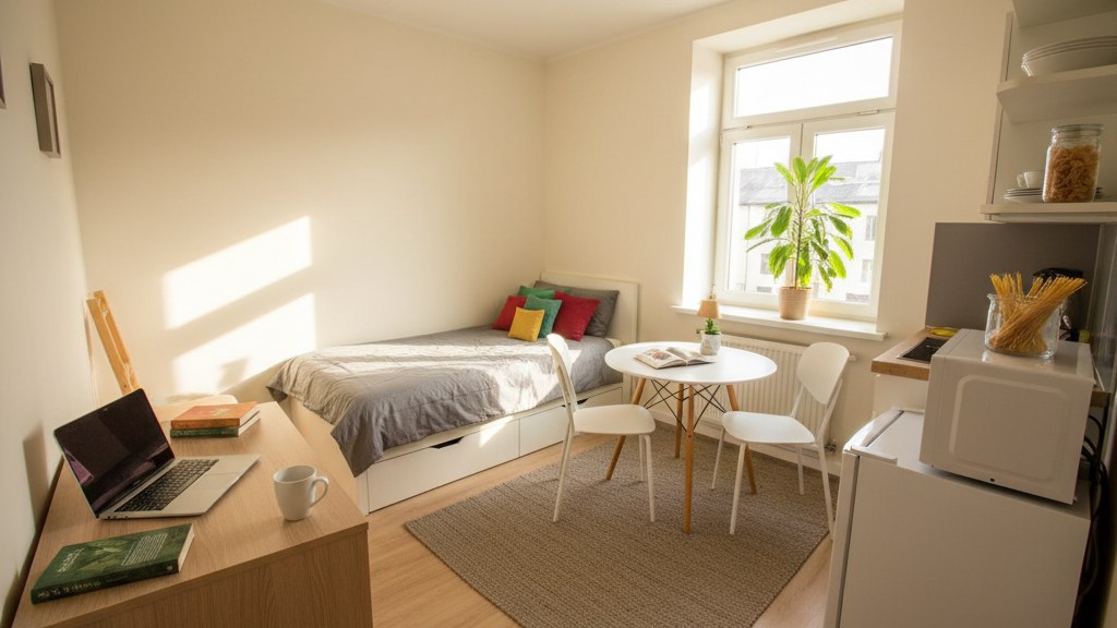 Un studio meubl de 20 m&sup2;  Dijon se loue entre 450 et 520  par mois.