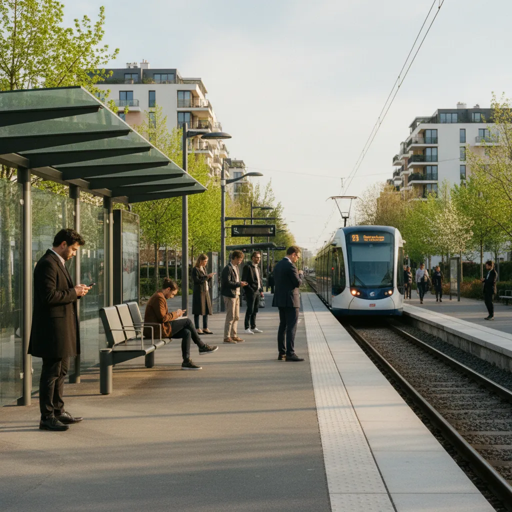 Le tramway T2 relie Chenôve au centre de Dijon en une dizaine de minutes