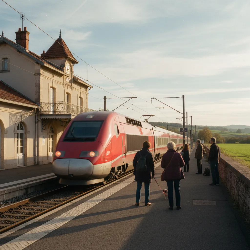 La gare TGV de Montbard relie la ville à Paris en 1 h 05