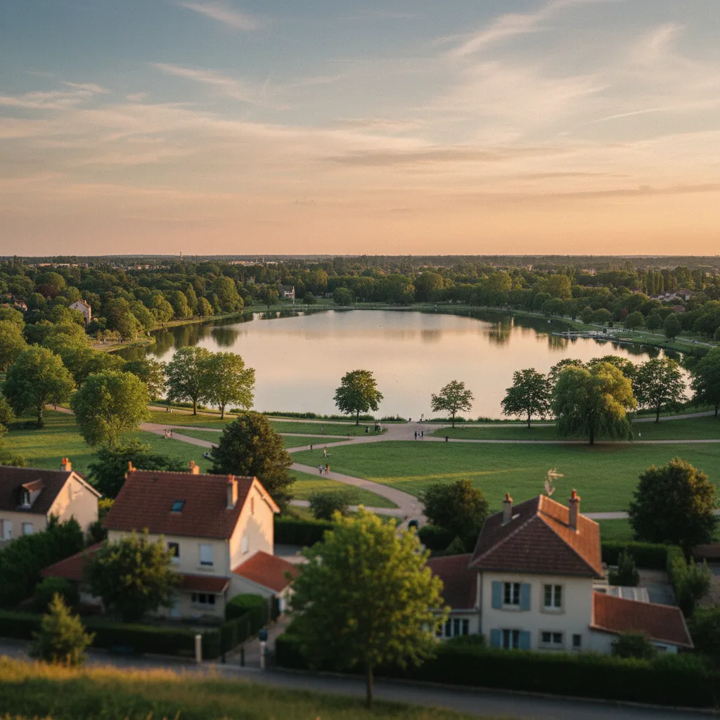 Vue sur le lac Kir depuis les hauteurs de Talant, un cadre de vie prisé des habitants
