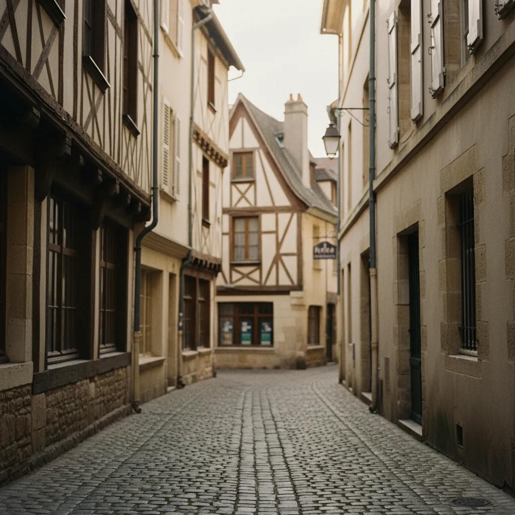 Rue typique du secteur sauvegardé de Dijon où le prix au m² reflète le cachet architectural