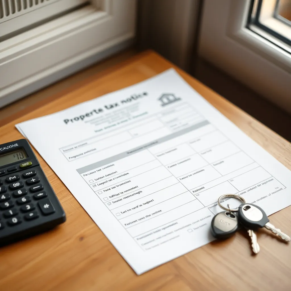 L'avis de taxe foncière détaille le calcul appliqué à chaque propriété