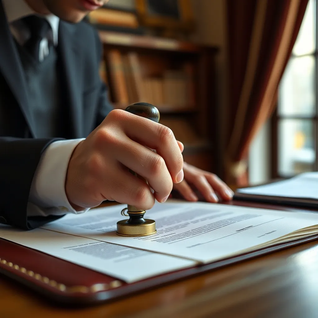 Le notaire vérifie chaque document avant la rédaction du compromis de vente