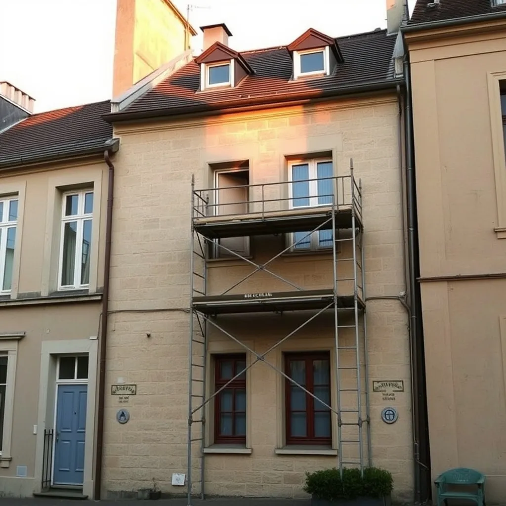 Immeuble ancien en cours de rénovation par un marchand de biens à Dijon