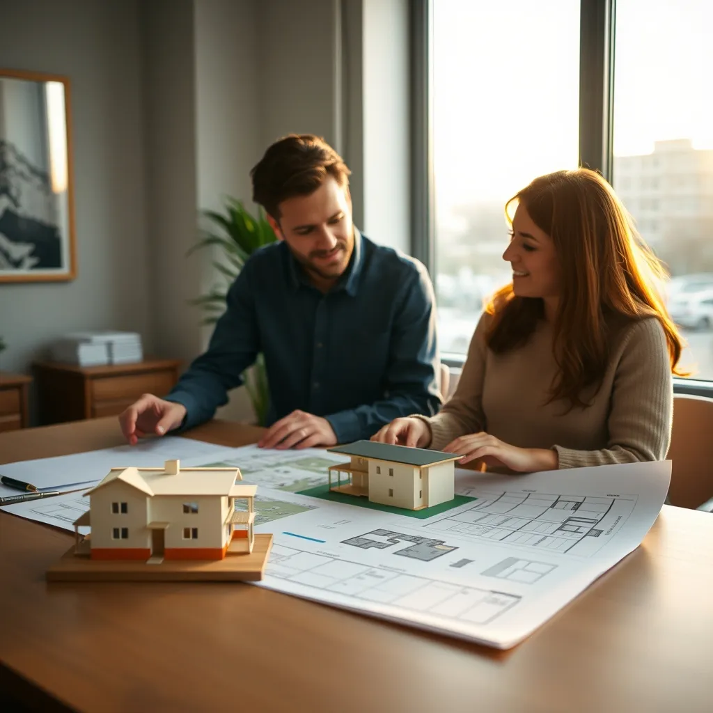 Étude d'un programme neuf avec un conseiller immobilier avant la réservation