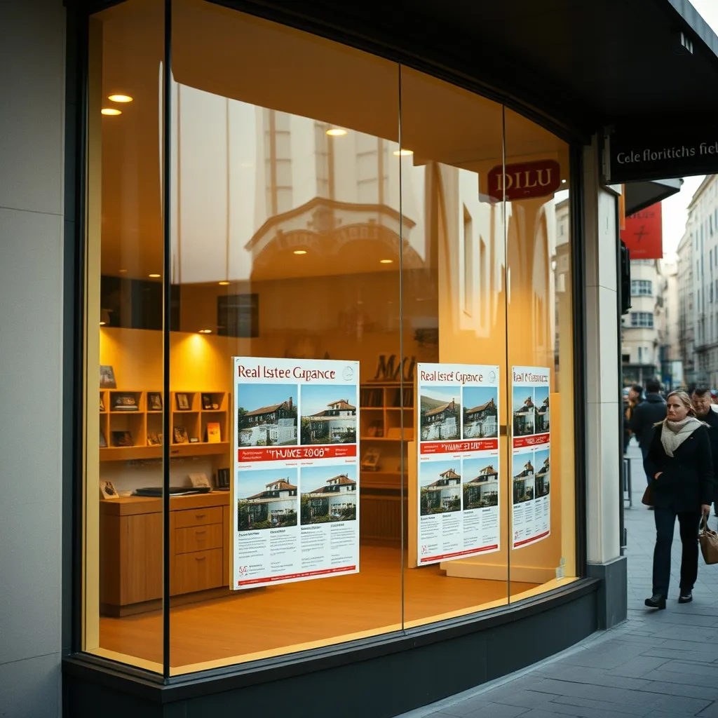 Les vitrines des agences immobilières dijonnaises affichent les biens disponibles et les honoraires réglementaires