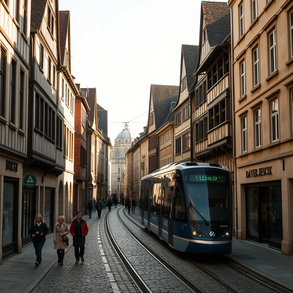 Le centre historique de Dijon desservi par le tramway, un quartier très prisé pour la colocation