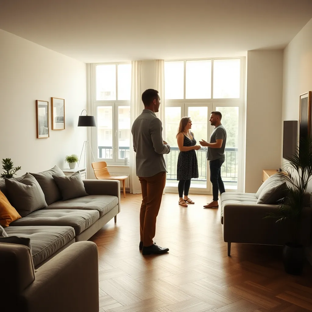 Visite d'un appartement avec un conseiller immobilier à Dijon